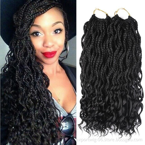 20 inch senegalese twist hair synthetic crochet braid hair extension curly box braiding crochet twist box braid hair